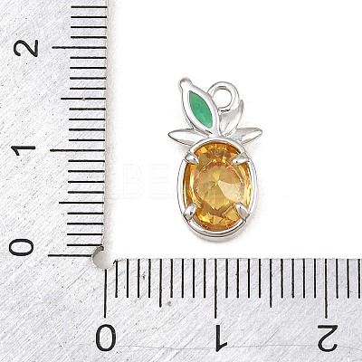 Brass Pave Colorful Cubic Zirconia Pendants CU-CBAFB7D-03B-P-1