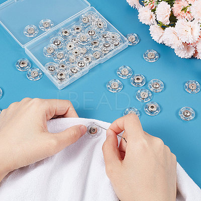 25Pcs Plastic Snap Button BUTT-GF0001-15-1