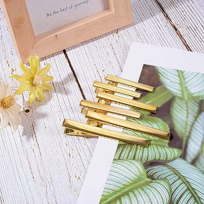 Iron Flat Alligator Hair Clip Findings IFIN-PH0023-65G-1