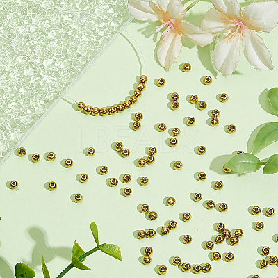 100Pcs 304 Stainless Steel Beads STAS-HY0002-23A-1