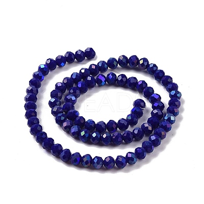 Electroplate Opaque Solid Color Glass Beads Strands EGLA-A034-P2mm-L12-1
