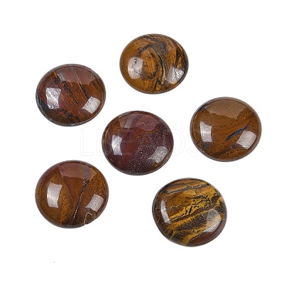 Natural Tiger Iron Cabochons G-H1596-FR-25mm-04-1