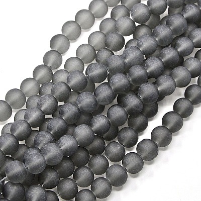 Baking Paint Transparent Glass Bead Strands GLAA-S031-12mm-12-1