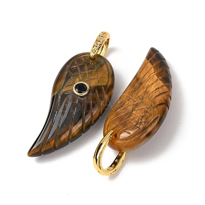 Natural Tiger Eye Pendants GG-CBA51ED-02G-10-1