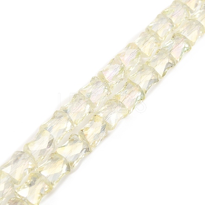AB Color Plated Transparent Glass Beads Strands EGLA-P051-06A-A08-1