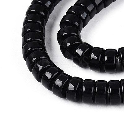 Opaque Solid Color Glass Beads Strands GLAA-N026-4x8mm-11-1