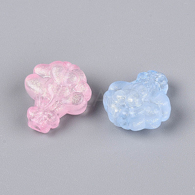 Luminous Frosted Transparent Acrylic Beads TACR-T029-22M-1