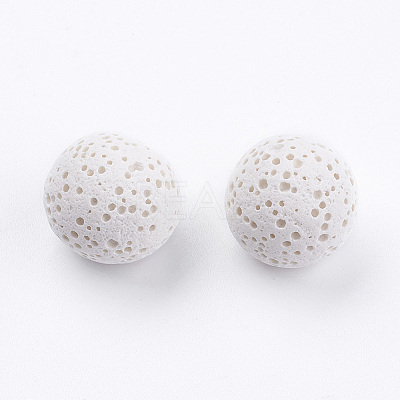 Unwaxed Natural Lava Rock Beads G-I190-14mm-B03-1