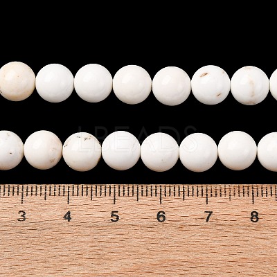 Round Natural Magnesite Beads Strands G-M138-42-A-1