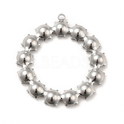 304 Stainless Steel Pendant Rhinestone Settings LS-STAS-P312-07P-1
