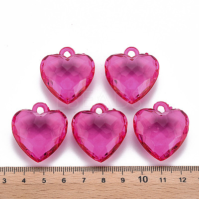 Transparent Acrylic Pendants X-TACR-T024-03B-906-1