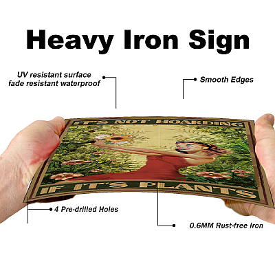 Vintage Metal Tin Sign AJEW-WH0189-026-1