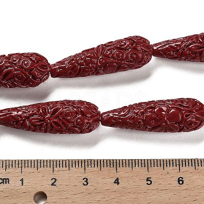 Synthetic Coral Carved Beads Strands CORA-C003-09A-02-1