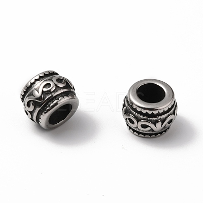 304 Stainless Steel European Beads STAS-Z015-26AS-1