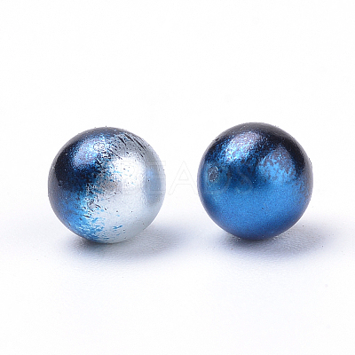 Rainbow Acrylic Imitation Pearl Beads OACR-R065-4mm-A11-1