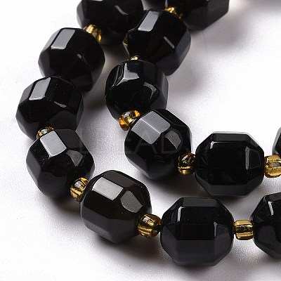 Natural Obsidian Beads Strands G-G990-F11-1
