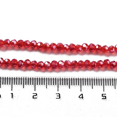 Electroplate Transparent Glass Beads Strands EGLA-A035-T3mm-A01-1