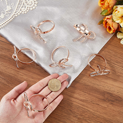 Bowknot Iron Napkin Rings DIY-WH20007-680RG-1