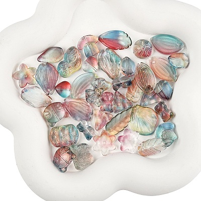 150Pcs Gradient Color Transparent Glass Beads GLAA-YW0004-91H-1