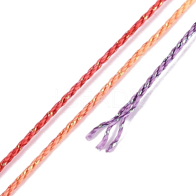 5 Rolls 9-Ply Braided Nylon Strings with Metallic Thread OCOR-Q062-01G-1