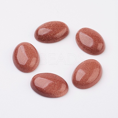 Synthetic Goldstone Flat Back Cabochons G-G741-30x40mm-10-1