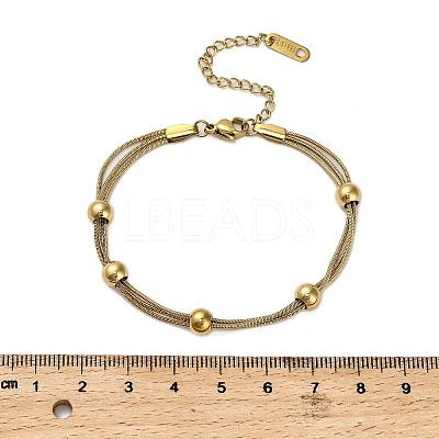 304 Stainless Steel Multi-strand Bracelets LS-BJEW-Q040-01G-1
