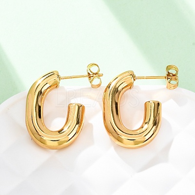 201 Stainless Steel Half Hoop Earrings LS-EJEW-C501-16G-A-1