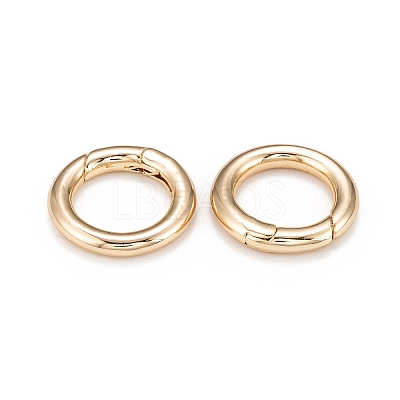 Brass Spring Gate Rings X-KK-T014-90G-1