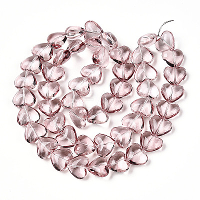 Transparency Glass Beads Strands GLAA-T023-13H-1