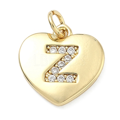 Brass Micro Pave Clear Cubic Zirconia Pendants KK-D229-01G-26-1