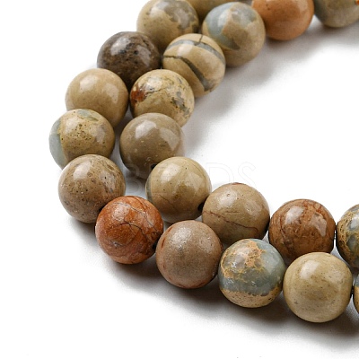 Natural Aqua Terra Jasper Beads Strands G-E444-14B-4mm-1