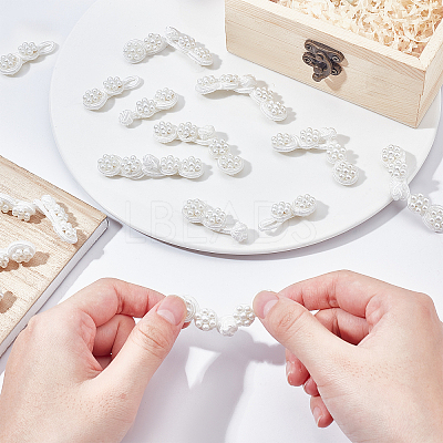 16Pairs 2 Colors Handmade Chinese Frogs Knots Buttons Sets AJEW-GF0005-19-1