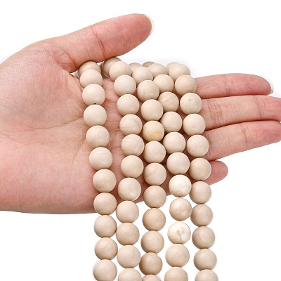 Natural Fossil Beads Strands G-E110-10mm-2-1