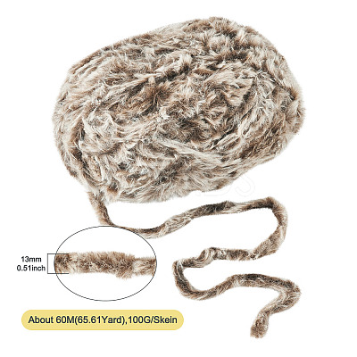 Super Bulky Imitation Fur Polyester Yarn OCOR-TAC0016-36G-1