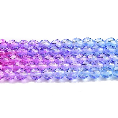 Transparent Gradient Color Glass Beads Strands GLAA-G101-2mm-11-1