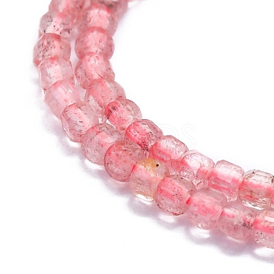 Natural Strawberry Quartz Beads Strands G-P457-B01-38-1