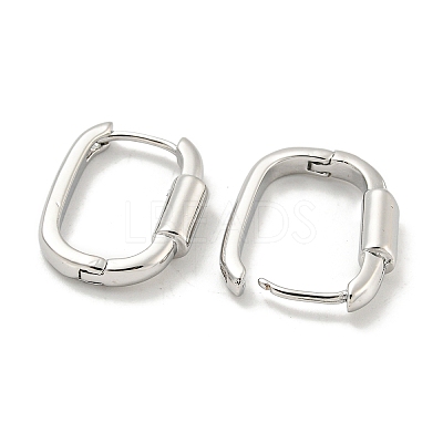 Brass Hoop Earrings EJEW-L211-010N-P-1