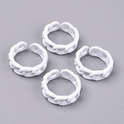 Spray Painted Alloy Cuff Rings RJEW-T011-29G-RS-1