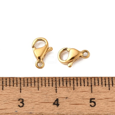 Ion Plating(IP) 304 Stainless Steel Lobster Claw Clasps STAS-AB09-G-01-1