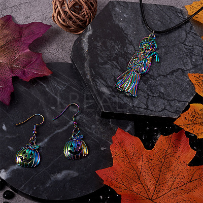 32Pcs 8 Style Rainbow CoLOR Alloy Pendants PALLOY-SW0001-02-1