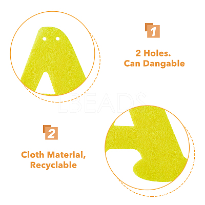 Non-Woven Fabric Cloth Happy Birthday Word Garlands AJEW-WH0398-007-1