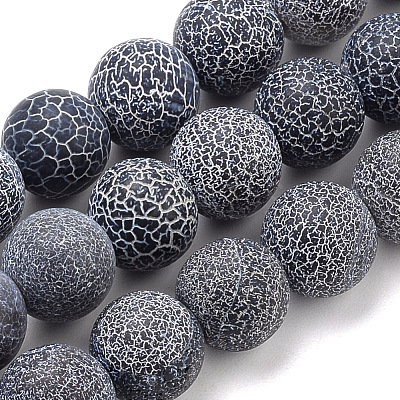 Natural Weathered Agate Beads Strands G-S259-05A-8mm-1