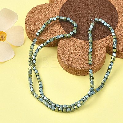 PVD Vacuum Plating Electroplate Non-magnetic Synthetic Hematite Beads Strands G-YW0001-48E-1