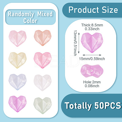 Luminous Transparent Acrylic Beads LACR-TA0001-07B-1