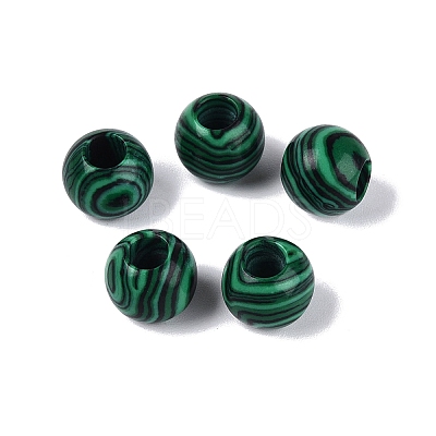 Synthetic Malachite European Beads G-Q607-02I-1