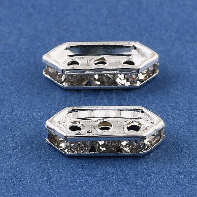 Brass Crystal Rhinestone Spacer Bars RB-T019-01E-S-1