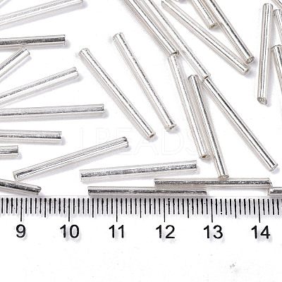 Electroplate Glass Bugle Beads SEED-S043-02B-02-1