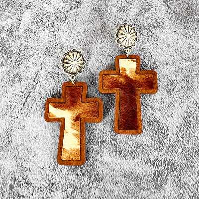 Easter Cross  Dangle Stud Earrings FS-WG862AE-06-1