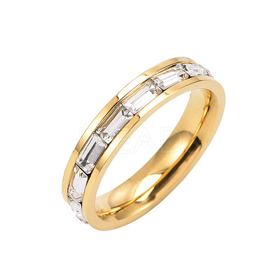 304 Stainless Steel with Crystal Rhinestone Finger Rings FS-WGF5DC4-13-1