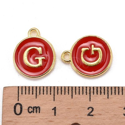 Golden Plated Alloy Enamel Charms ENAM-S118-03G-1